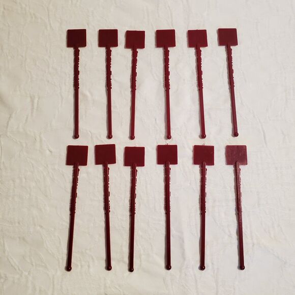 Vintage Las Vegas Mint Cocktail Swizzle Stir Sticks Set 12 Del Webbs Casino New - Picture 9 of 10